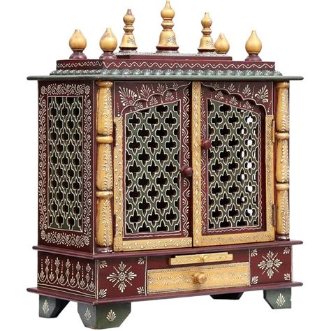 Buy Home Wooden Pooja Mandir Online India | Ubuy