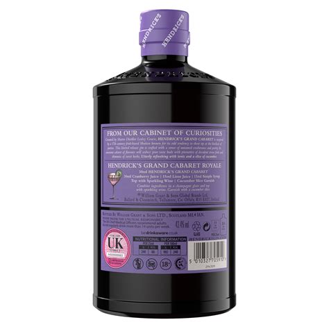 Hendrick's Grand Cabaret Limited Edition Gin 70cl - Decadent Stone ...