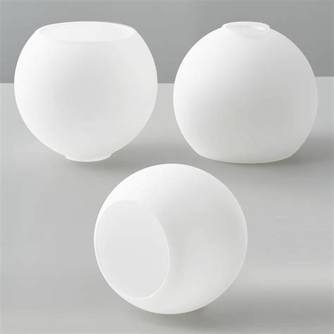 3 Pack Fixture Replacement Globe Shade, 6 Inch Diameter, E26 Base 1-5/8 ...