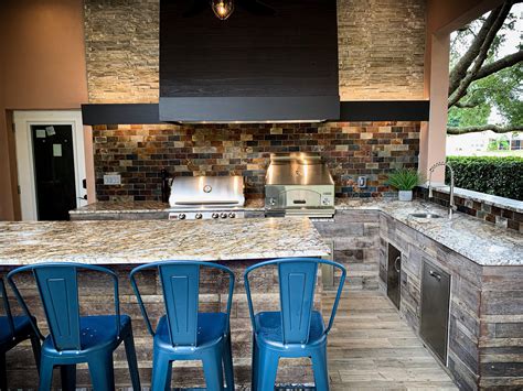 L Shaped Outdoor Kitchens - Creative Outdoor Kitchens of Florida