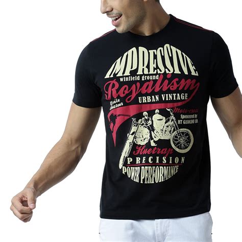 Buy HUETRAP Men's Royal Bike Ride Black Tee at Amazon.in