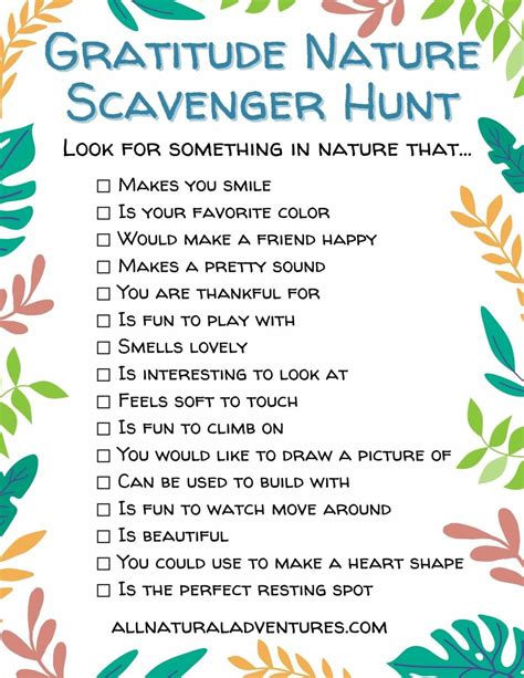 Outdoor nature scavenger hunt printables ideas for kids – Artofit