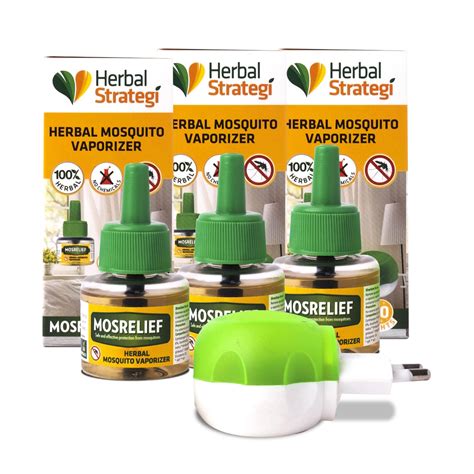 Herbal Mosquito Vaporizer 40 ml with Machine (Pack of 3 with machine ...