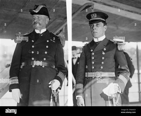 Adm. Badger and Cmd'r. Quevedo, Photo shows Rear Admiral Charles ...