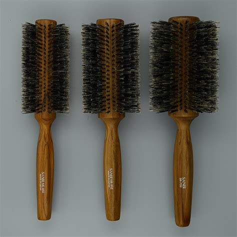 Sanbi SR Series: Pure Boar Bristle Round Brush - Japan Pro Tools