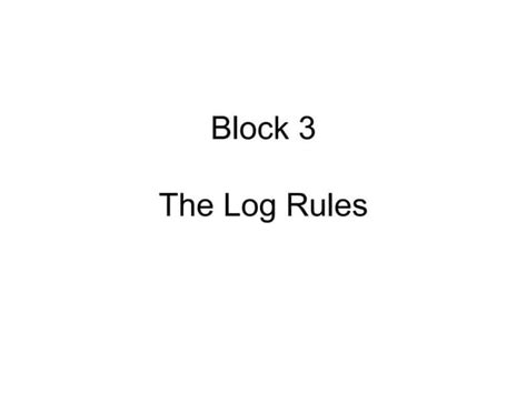 Image result for Simple Log Rules