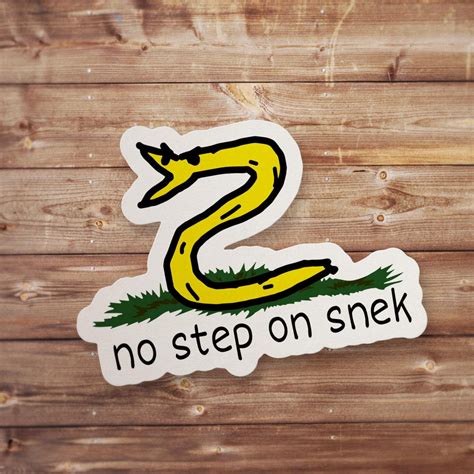No Step on Snek Meme Sticker, Funny Sticker, Funny Meme Decal for Water ...