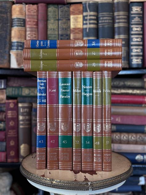 Vintage Book Set of 10 Great Books Britannica Beautiful Books ...