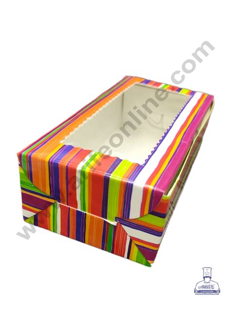 Home Cake Decor Printed-03 Brownie Boxes 2 Cavity with Clear Window ...