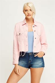 Image result for Pink Denim Jacket
