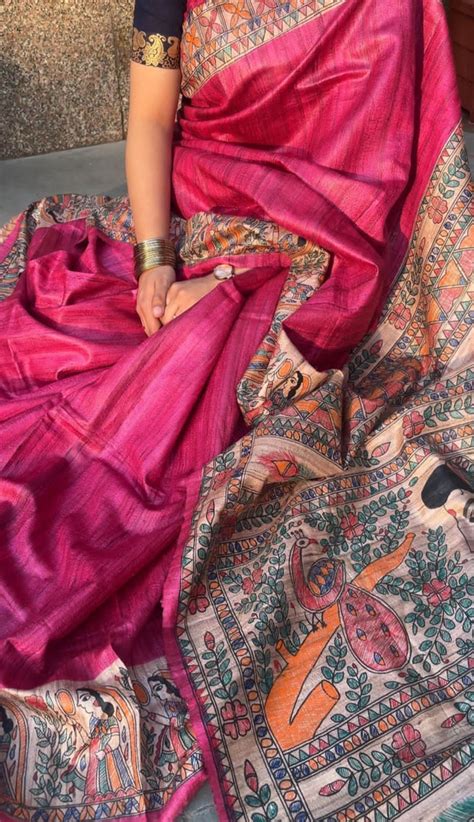 Authentic Madhubani Hand Painted & Printed Sarees Online