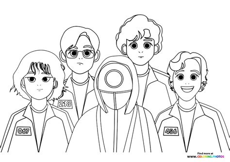 Squid Game Picture For Coloring