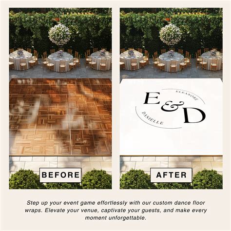Premium Dance Floor Wrap Wedding Dance Floor Monogram Vinyl Floor Decal ...