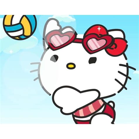 Hello Kitty Coloring Pages Volleyball