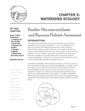 Fillable Online riversource Benthic Macroinvertebrate and Riparian ...