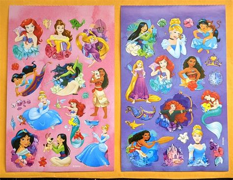 Disney, Princess Sticker Set of 2 Sheets | eBay