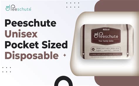 Peeschute (Travel) Unisex Pocket Sized Disposable Urine Bags Use ...