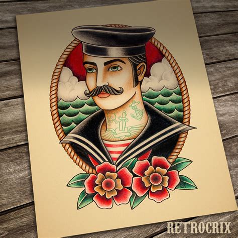 Traditional sailor tattoo | Orangetattooshop.com