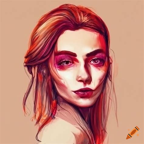 Alternative woman sketch on Craiyon