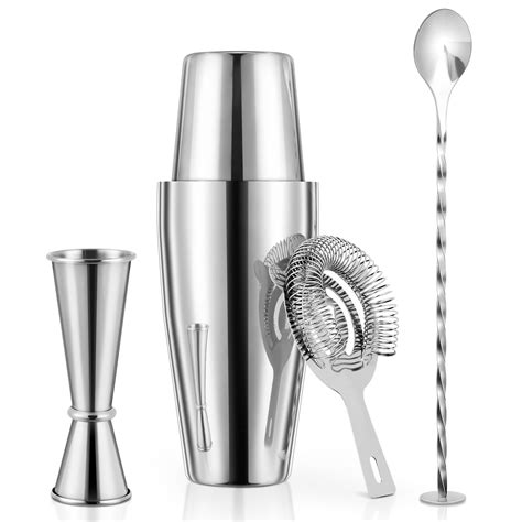 Snapklik.com : X Home Cocktail Shaker Set, Professional 4-Piece ...