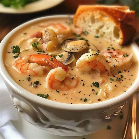 Creamy Seafood Symphony Bisque Ingredients: 8 oz crab meat 8 oz cooked ...