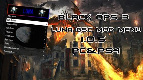 Image result for Bo3 Luna PS4 Mod Menu