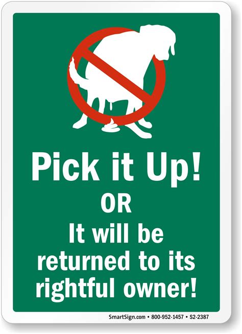 Image result for Dog Poop Signs