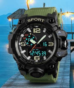 Harbor Stylish boys’ timepiece featuring a green PU strap Analog ...