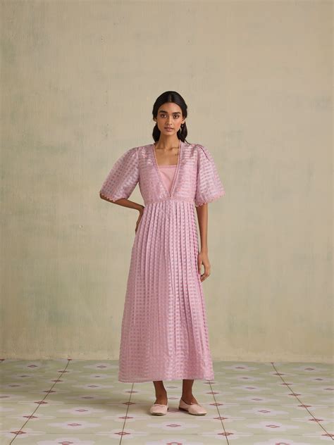 Purple Sky Organza Dress | Lavender Hues | Pure Silk | Buna Studio