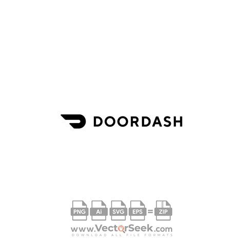 Black DoorDash Logo PNG (Transparent) SVG AI - Free Download