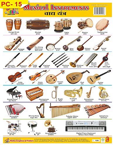 Buy WALL CHART OF PLASTIC NON-TEARABLE OF MUSICAL INSTRUMENTS for Kids ...