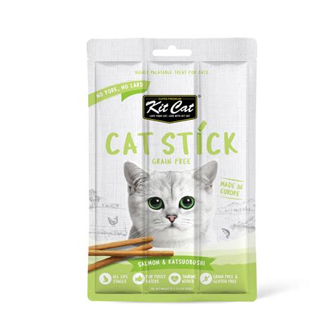 Kit Cat Grain Free Cat Stick Salmon & Katsuobushi 15g - Naturally For Pets
