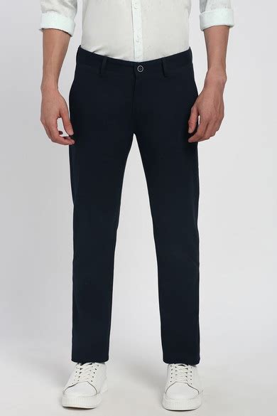 Buy Men Navy Solid Super Slim Fit Casual Trousers Online - 39973881 ...