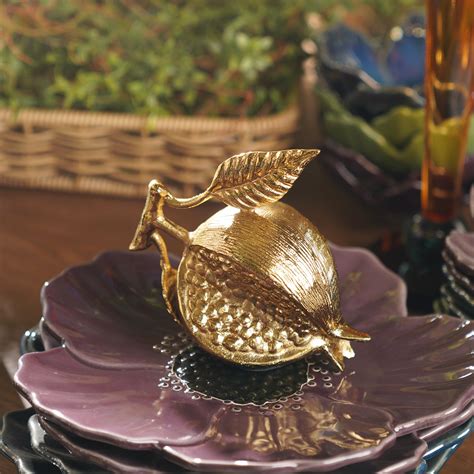Gold Metal Pomegranate Decor Accent