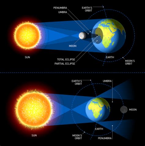 Labeled lunar eclipse diagram - denisguide