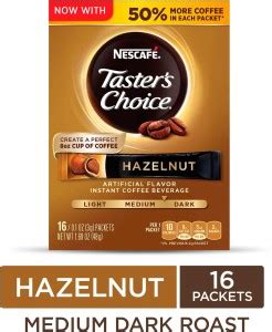 Nescafe Taster's Choice Hazelnut Medium Dark Roast Coffee Instant ...