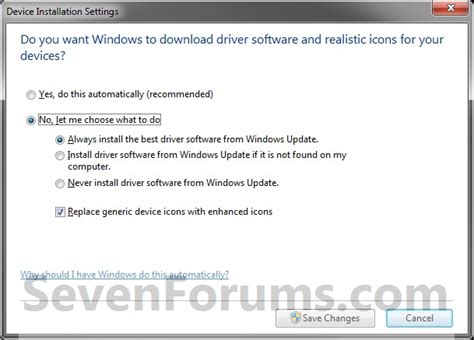 Image result for Windows Device Installation Setting