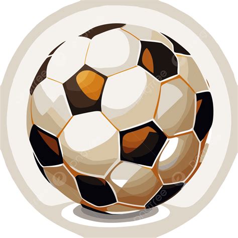 Small Soccer Ball Vector, Sticker Clipart Soccer Ball On A Beige ...