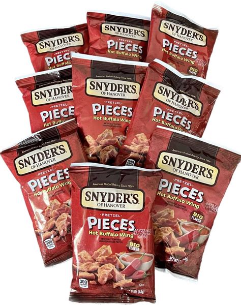 Amazon.com : Snyder's of Hanover Pretzel Pieces, Hot Buffalo Wing, 8 Oz ...