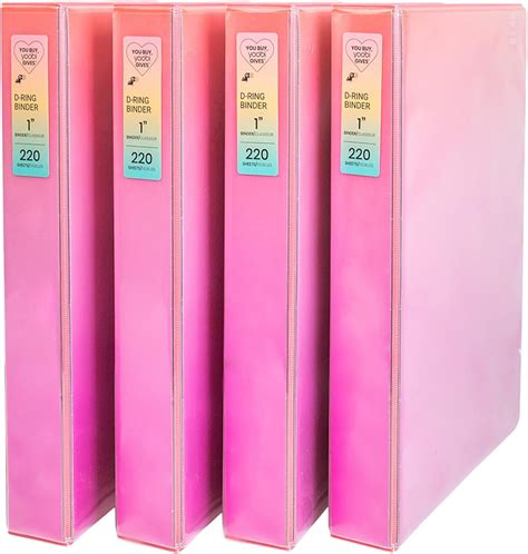 Amazon.com : Yoobi 1 Inch Binder Set – 3-Ring Binders with 2 Pockets ...
