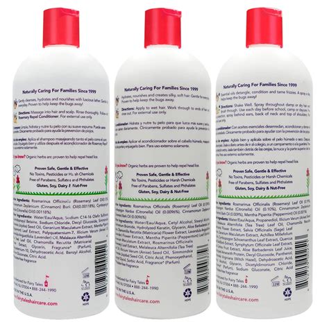 Fairy Tales Rosemary Repel Lice Prevention Trio: Kids Shampoo ...