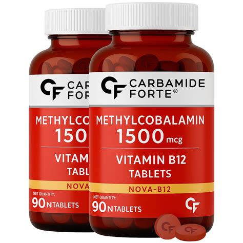 Carbamide Forte Vitamin B12 Tablets 1500 mcg -Active form of ...