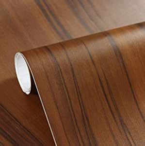Dark Wooden Wallpaper Door Vinyl Sticker Grain PVC Furniture Wallpaper ...