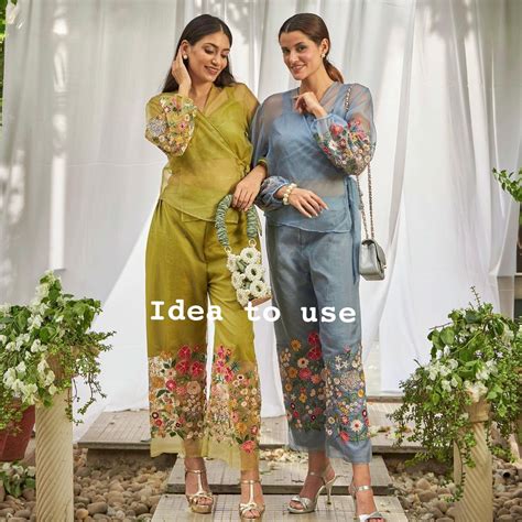 Kiara Organza Thread and Zari Embroidery With Daaman Design – Fabric ...