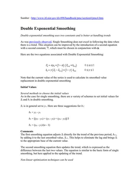 Image result for Double Exponential Smoothing