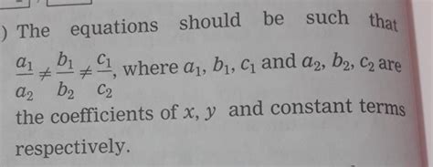 What should be the relations between the coefficients of x, y and ...