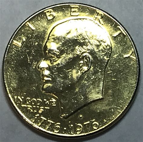 Gold Plated 1976D Bicentennial Eisenhower Dollar - Denver Minted ...