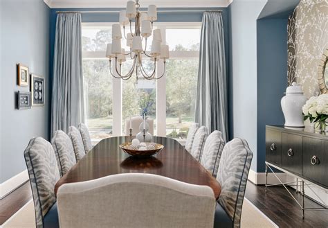 Blue And Grey Dining Room