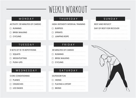 Monthly Workout Coloring Calendar Printable Free - Infoupdate.org