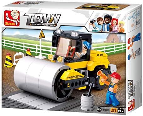 Sluban Construction-Single Steel-Wheeled Street Roller Building Blcok ...